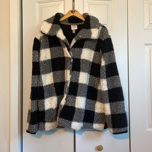 Womens buffalo plaid shirt jacket